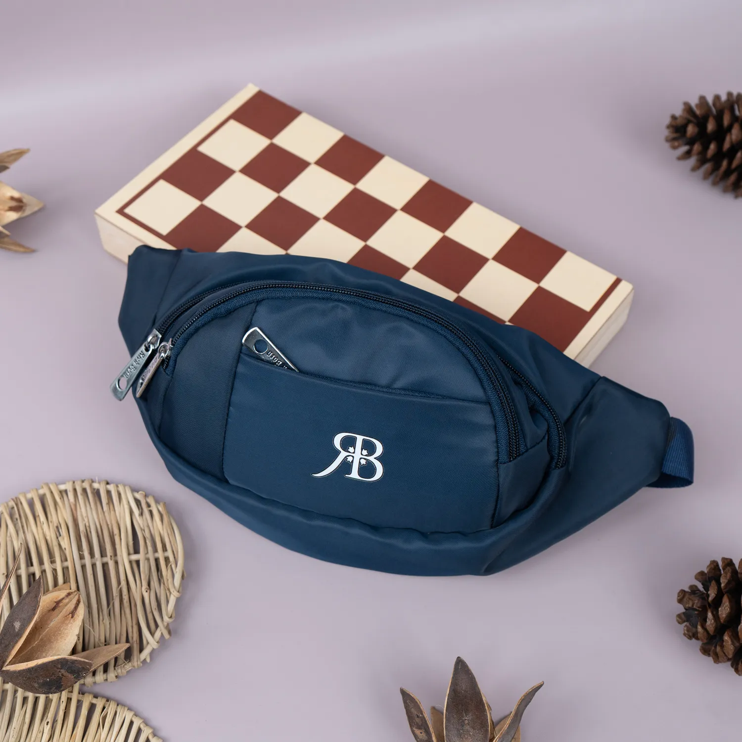 Richborn Classic Multi-Pocket Waist Pouch – Lightweight Travel & Sports Bag